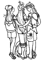 coloriage elfes bavardent